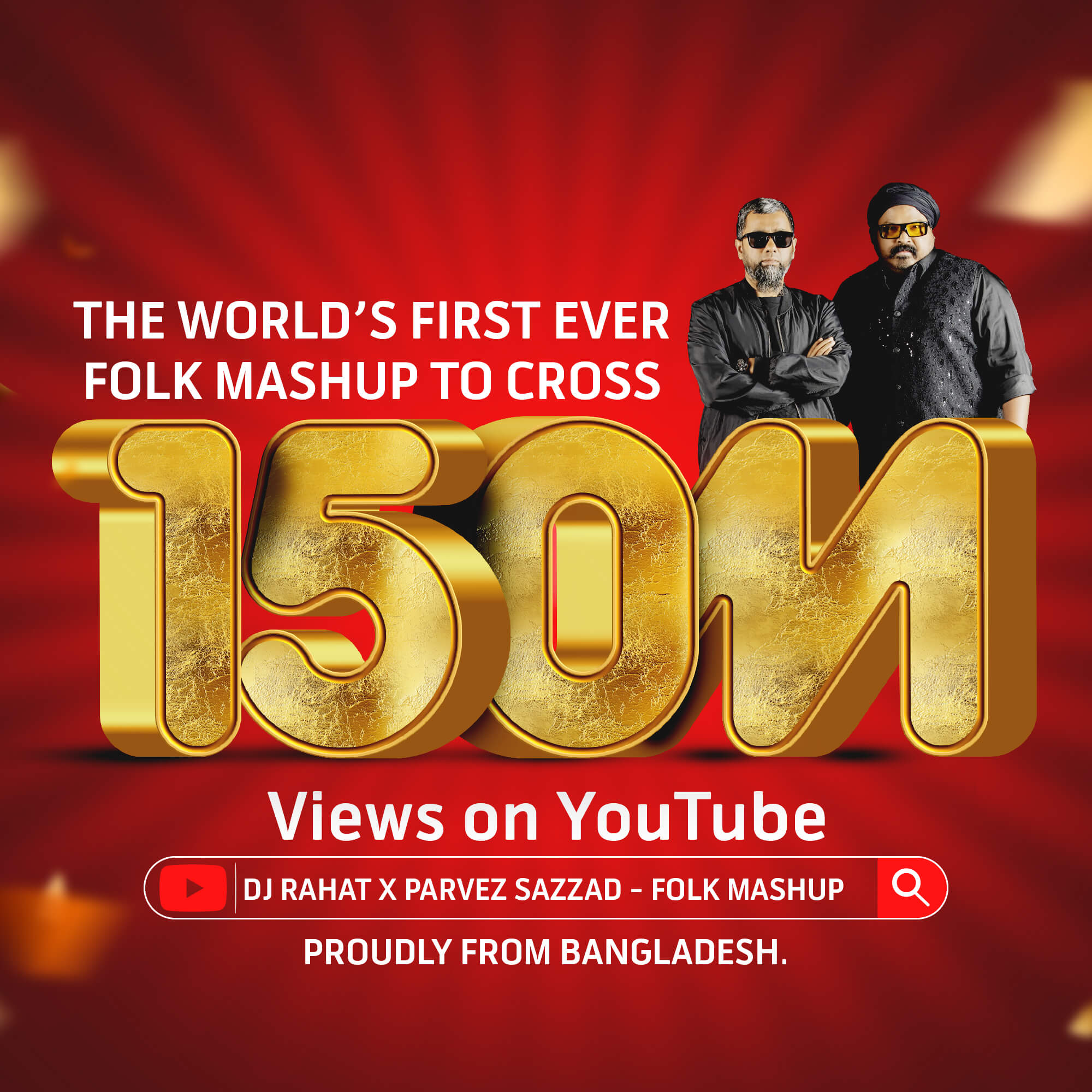 Bangla Folk Mashup Makes History as the World’s First Folk Mashup to Hit 150 Million Views on YouTube